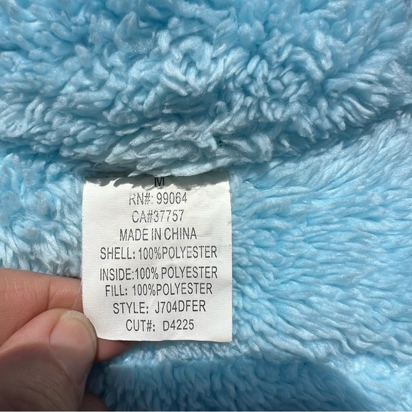 Billabong Puffer Vest Light Blue Reversible Peace Dove Love Graphic Medium - Picture 10 of 10